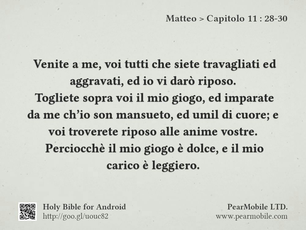 Matteo, Capitolo 11:28-30